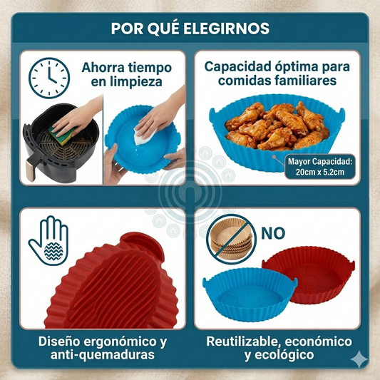 Kit de 6 Moldes de Silicona para Freidora de Aire